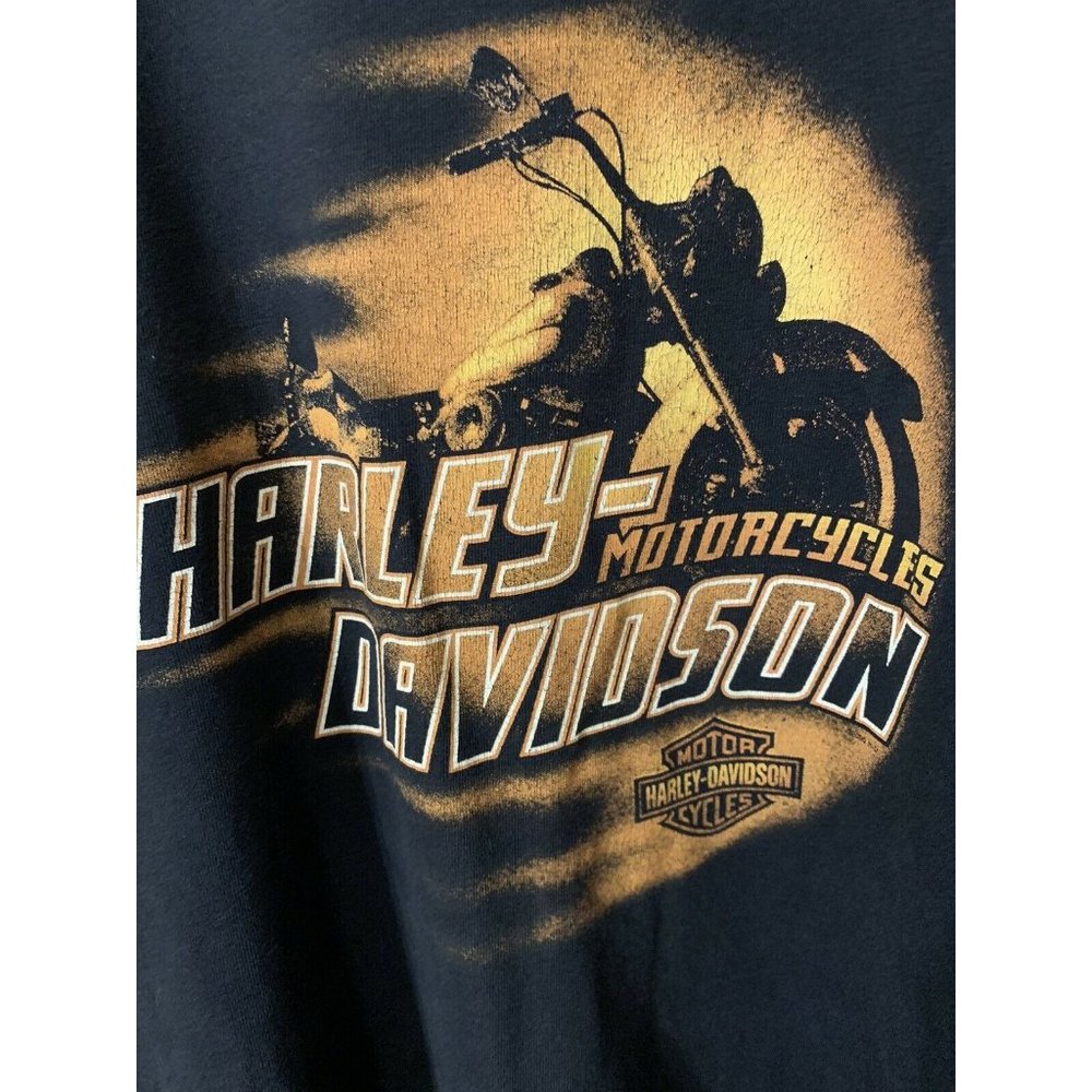 Harley Davidson Gerencer’s Men's T-Shirt Elkhart IN Orange Black Sz XL‎ 2005